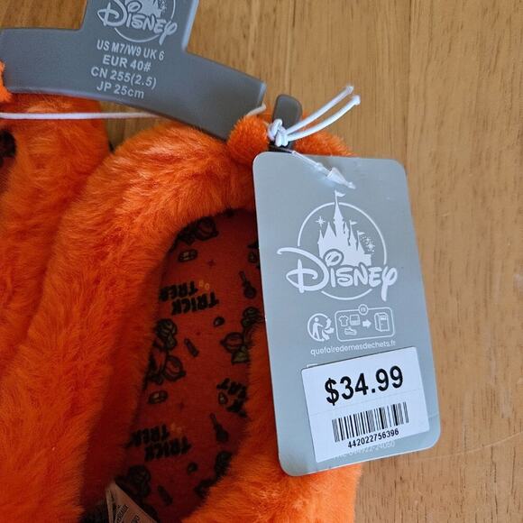 Disney Mickey Mouse Halloween Plush Slippers for Adults - size W9 M7 - NWT - Picture 4 of 7